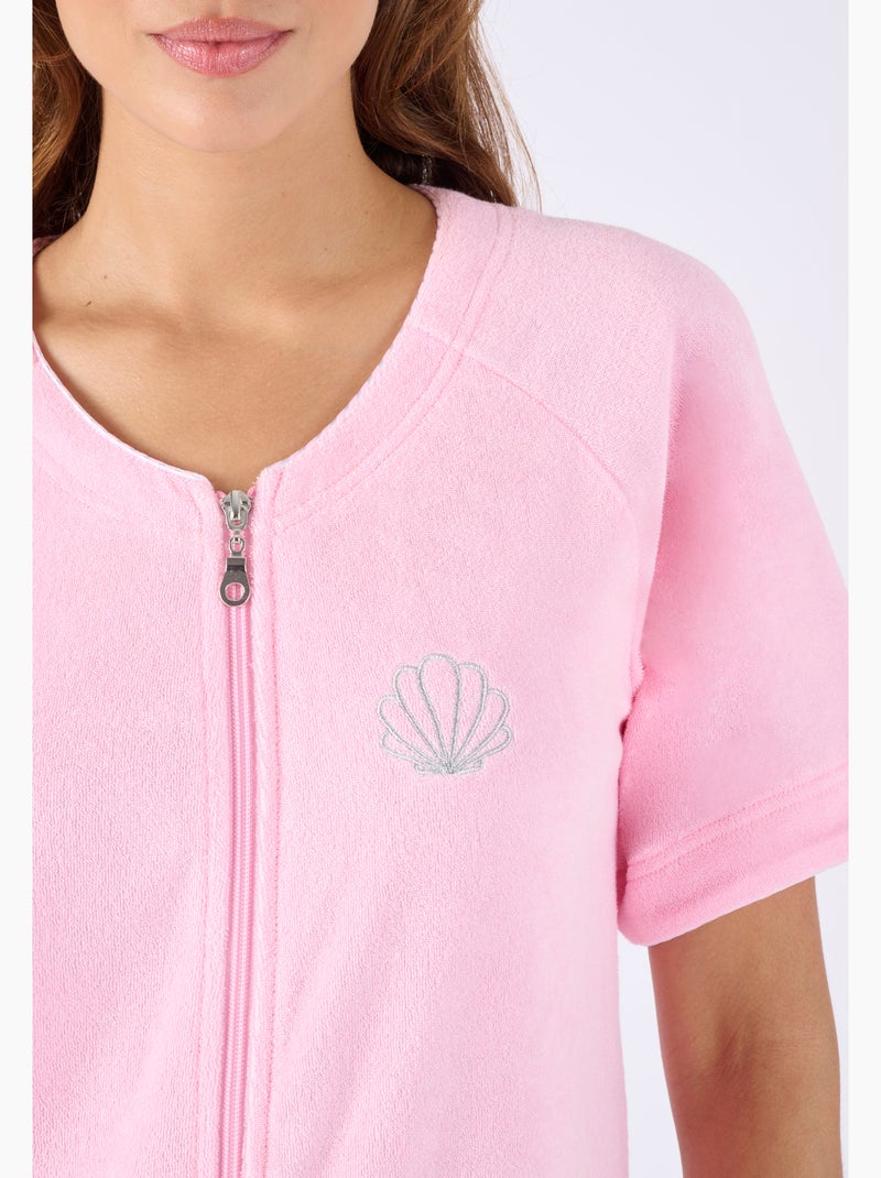 Robe détente éponge - damart Rose pastel - Kiabi