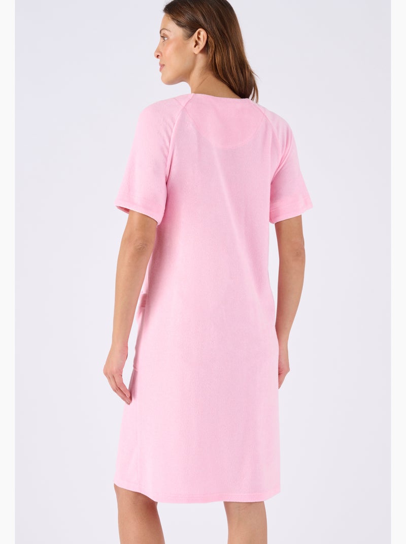 Robe détente éponge - damart Rose pastel - Kiabi