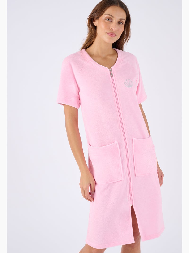 Robe détente éponge - damart Rose pastel - Kiabi