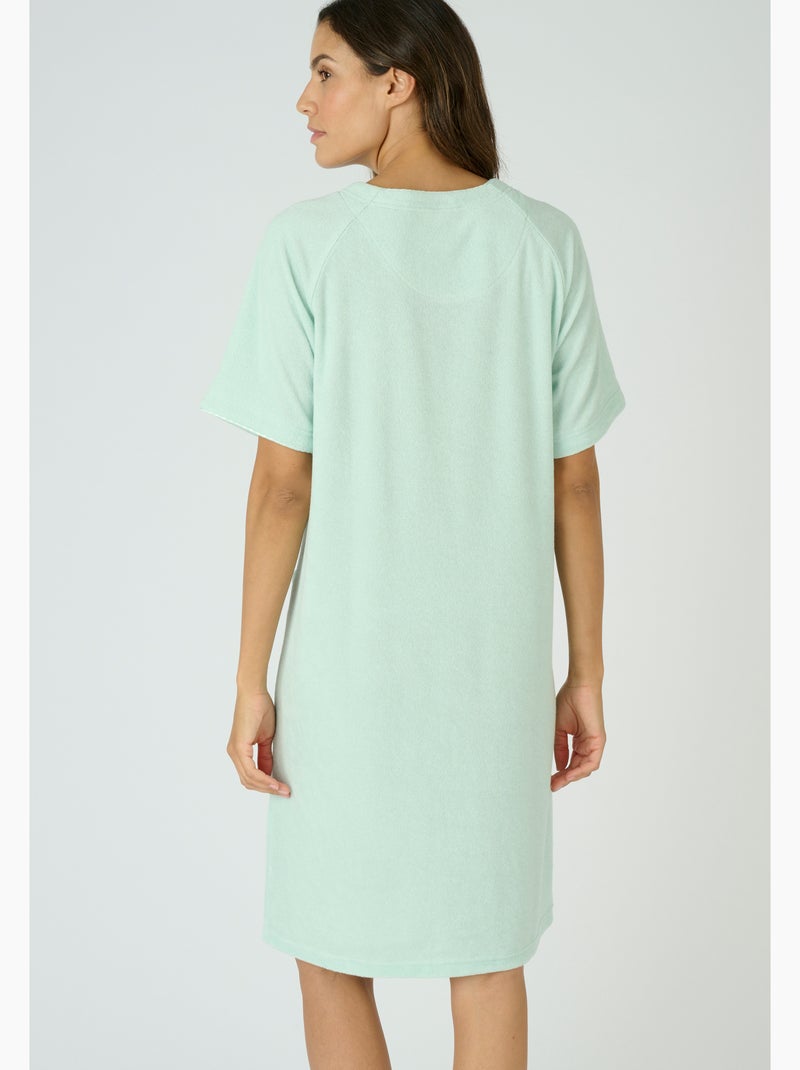 Robe détente éponge - Damart Vert pastel - Kiabi