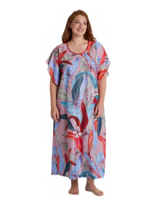 Robe d'hôtesse longue satinée motif - Kiabi