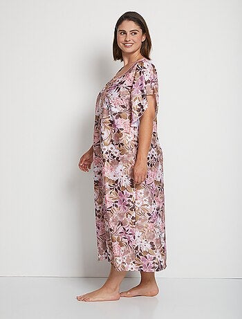 Robe d'hôtesse maille satinée imprimée