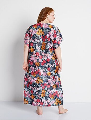 Robe d'hôtesse maille satinée imprimée