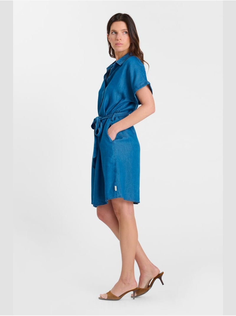 Robe DIANE droite 'Le Temps Des Cerises' Bleu - Kiabi