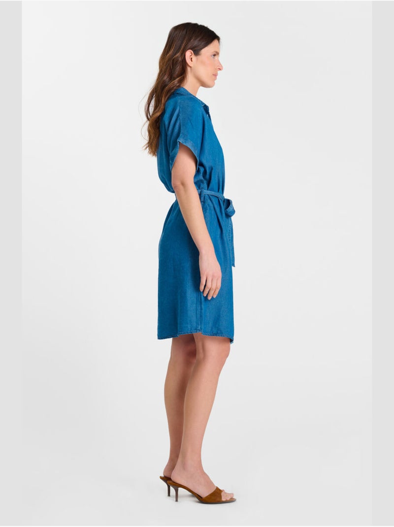 Robe DIANE droite 'Le Temps Des Cerises' Bleu - Kiabi