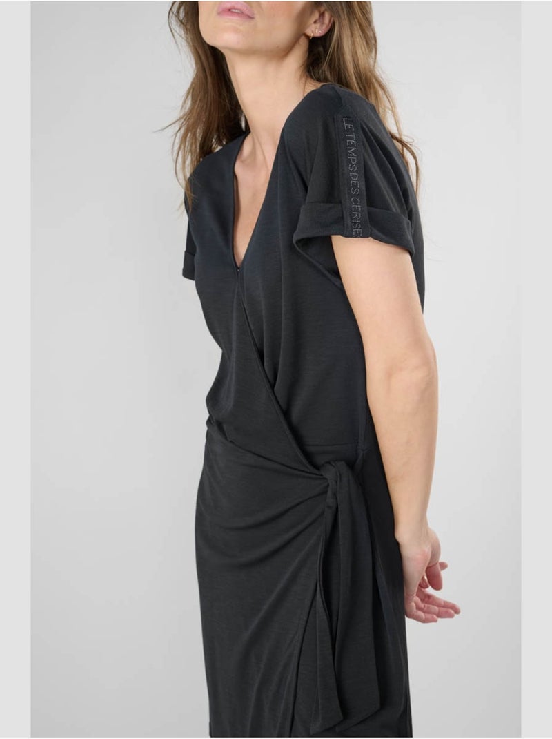 Robe DIASCIA droite 'Le Temps Des Cerises' Noir - Kiabi