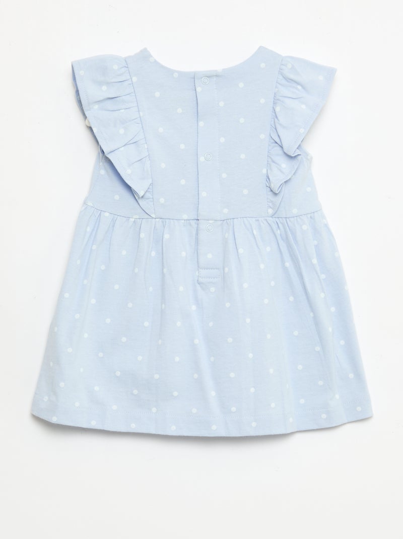 Robe 'Disney' avec volants en coton léger Mauve/lilas - Kiabi