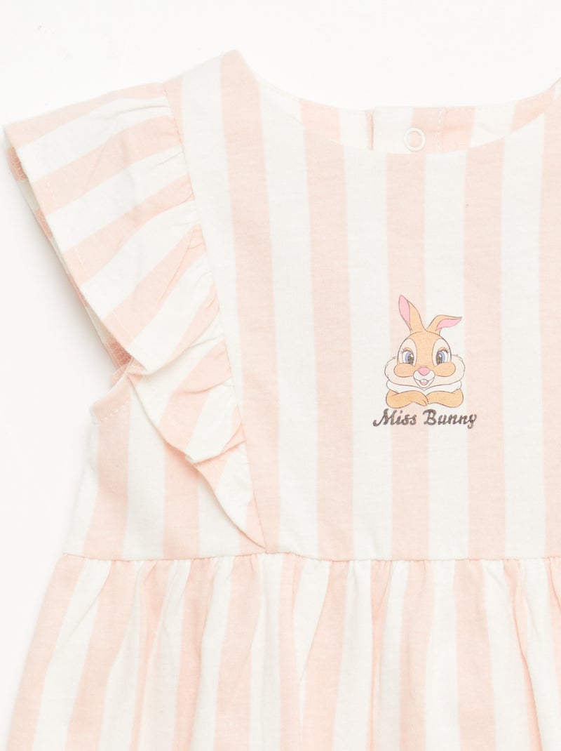 Robe 'Disney' avec volants en coton léger Rose - Kiabi