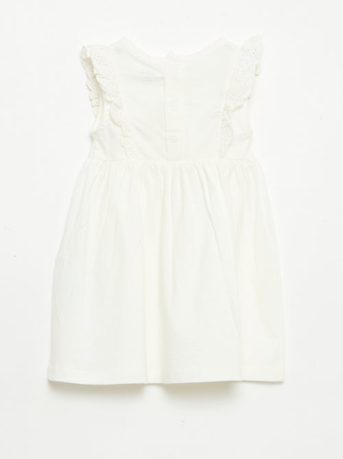 Robe 'Disney' unie sans manches avec volant sur le plastron - Kiabi