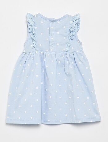 Robe 'Disney' unie sans manches avec volant sur le plastron