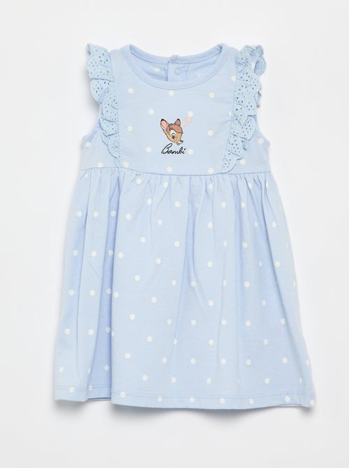 Robe 'Disney' unie sans manches avec volant sur le plastron - Kiabi