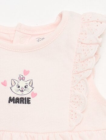 Robe 'Disney' unie sans manches avec volant sur le plastron