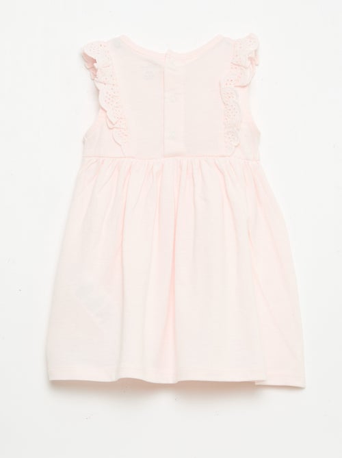 Robe 'Disney' unie sans manches avec volant sur le plastron - Kiabi