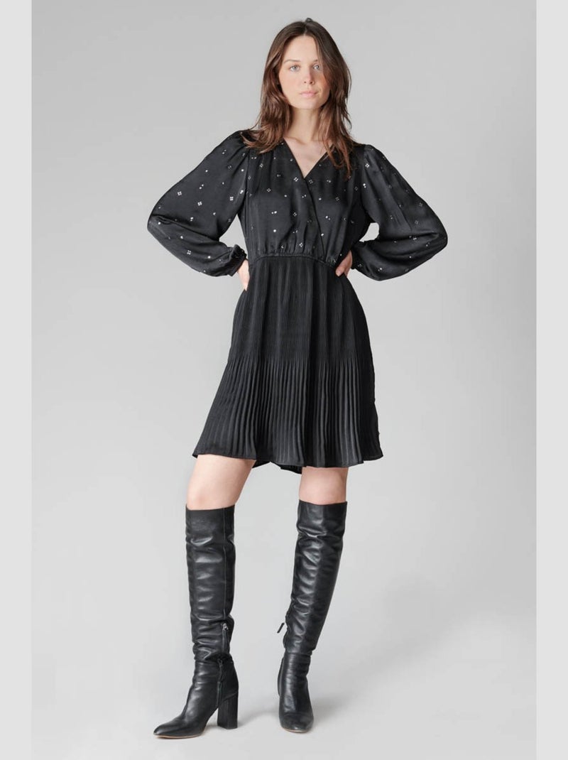 Robe DOLNA evasée, patineuse 'Le Temps Des Cerises' Noir - Kiabi
