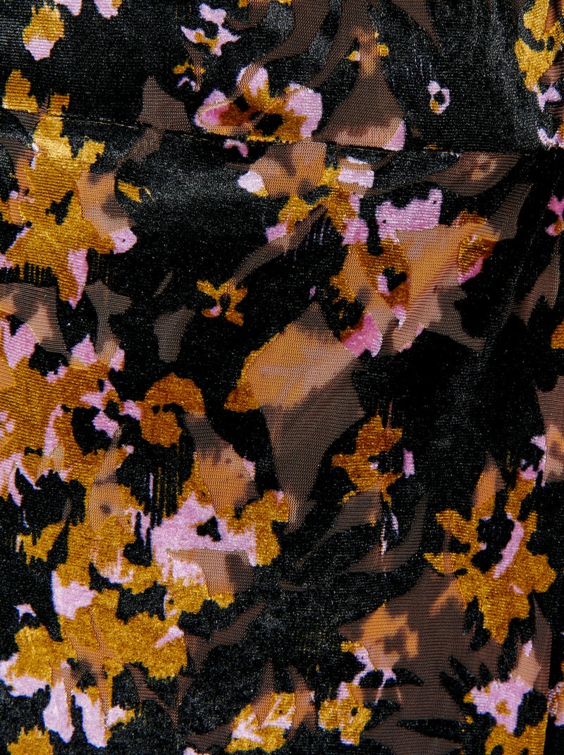 Robe drapée en velours - damart Noir - Kiabi