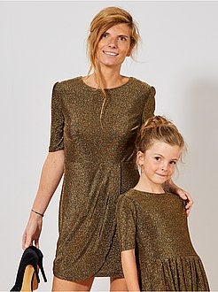 Robe drapée fibre brillante - Kiabi