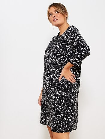 Robe droite à pois