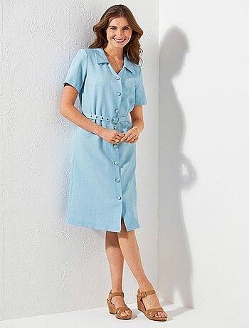 Robe droite boutonnée