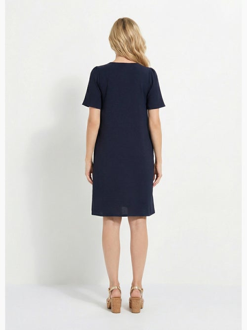 Robe droite courte col V festonné - Afibel - Kiabi