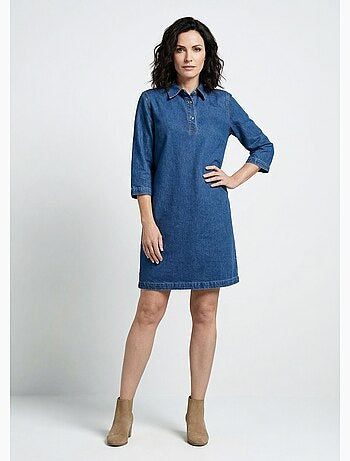 Robe droite courte en jean - Afibel
