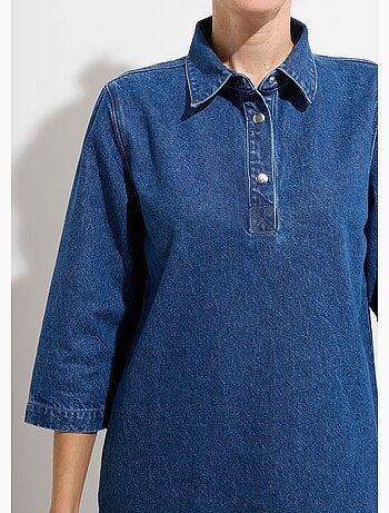Robe droite courte en jean - Afibel