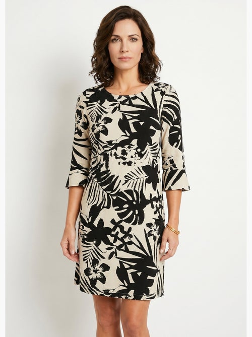 Robe droite courte fleurie fluide - Afibel - Kiabi