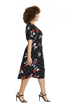 Robe droite courte fleurie