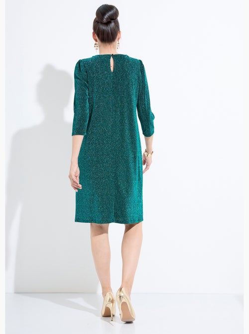 Robe droite courte maille brillante métallisée - Afibel - Kiabi