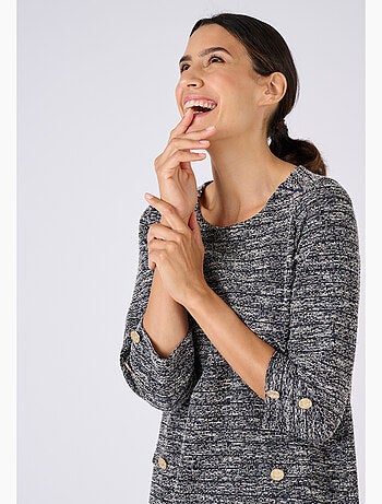 Robe droite effet tweed - Damart