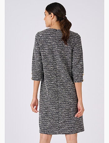 Robe droite effet tweed - Damart
