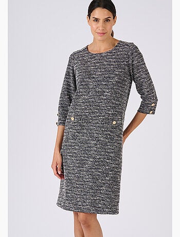 Robe droite effet tweed - Damart