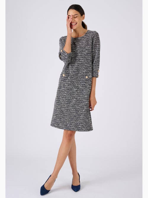 Robe droite effet tweed - Damart - Kiabi