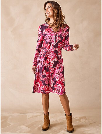 Robe droite en maille crêpe