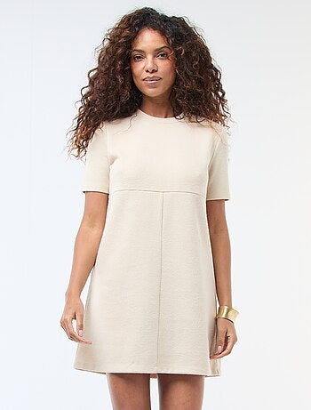 Robe droite en maille doudou