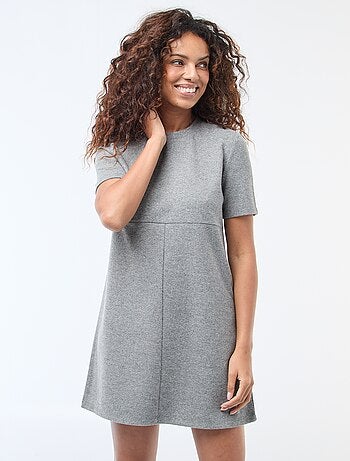 Robe droite en maille doudou