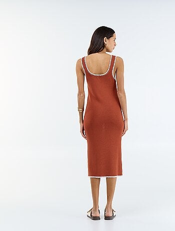 Robe droite en maille tricot