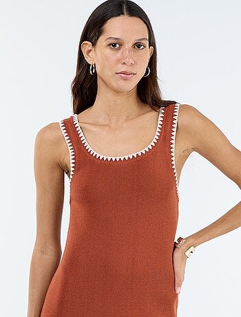 Robe droite en maille tricot