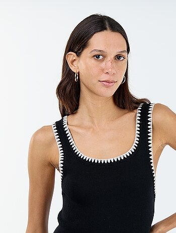 Robe droite en maille tricot
