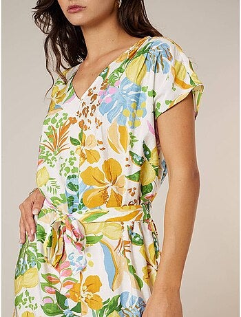 Robe droite femme à fleurs 'Deeluxe'