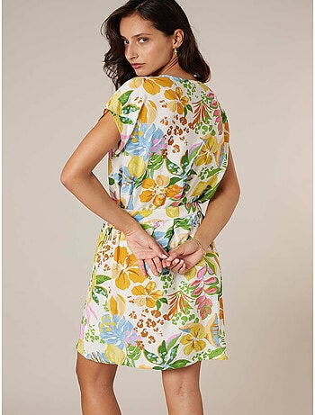 Robe droite femme à fleurs 'Deeluxe'