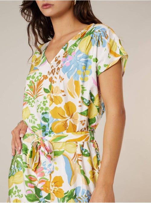 Robe droite femme à fleurs 'Deeluxe' - Kiabi