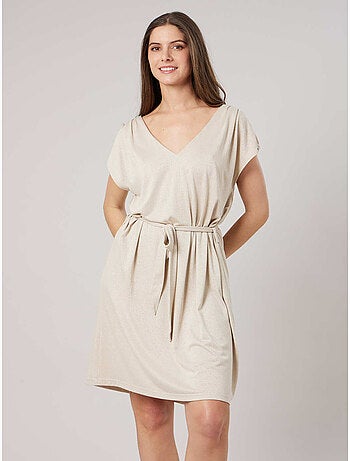Robe droite femme en jersey lurex 'Deeluxe'