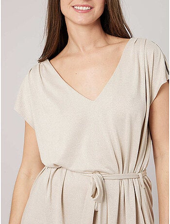 Robe droite femme en jersey lurex 'Deeluxe'