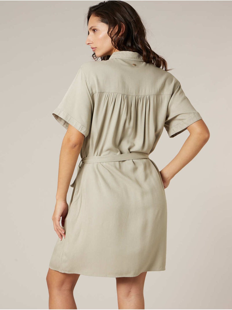 Robe droite femme fluide 'Deeluxe' Vert tilleul - Kiabi