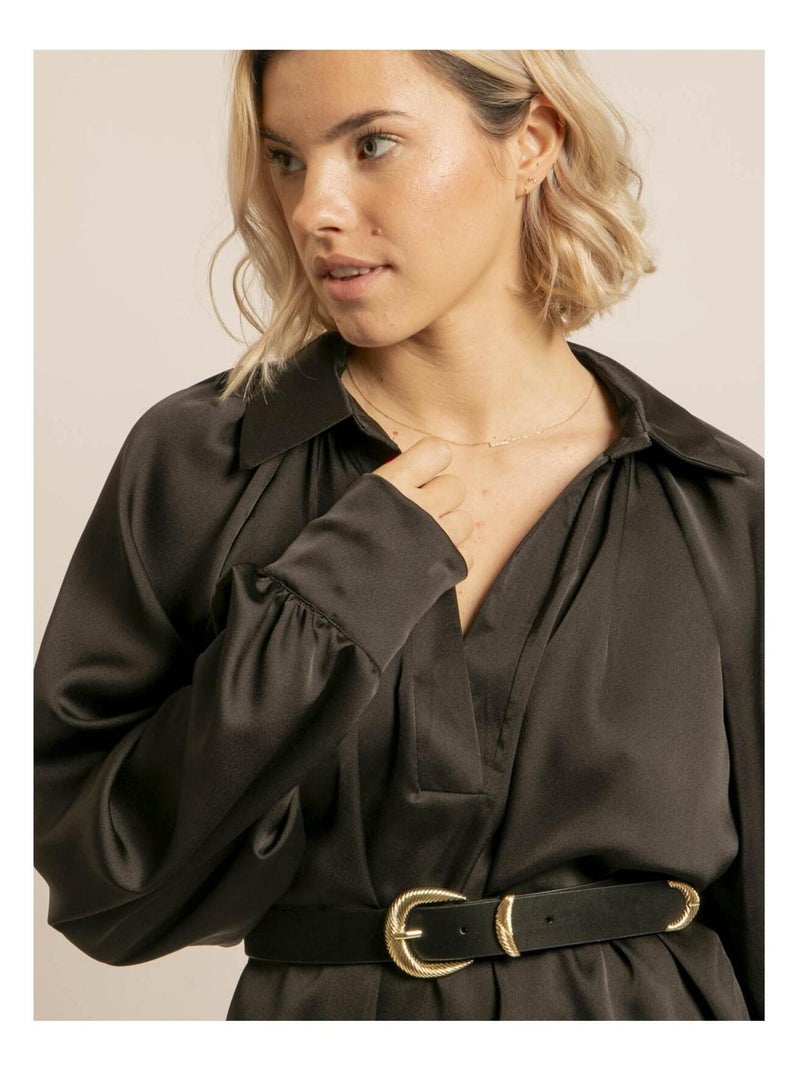 Robe droite IDELMA Noir - Kiabi