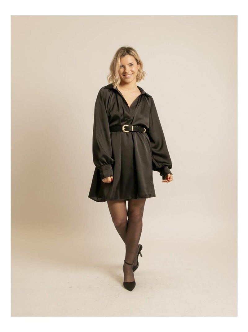 Robe droite IDELMA Noir - Kiabi