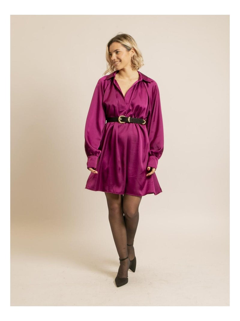 Robe droite IDELMA Violet - Kiabi