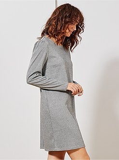 Robe droite imprimée 'pied de poule' - Kiabi