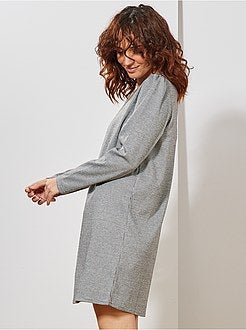 Robe droite imprimée 'pied de poule' - Kiabi