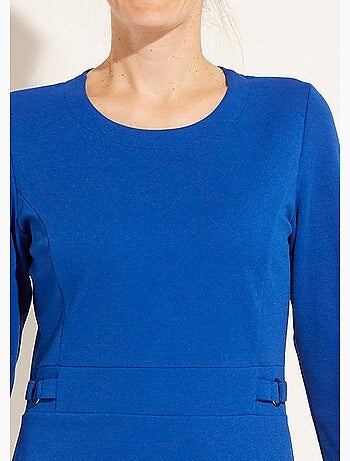 Robe droite manches 3/4 maille souple - Afibel